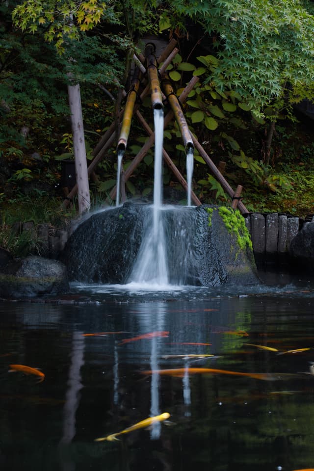 Bamboo Pipe and Fishes