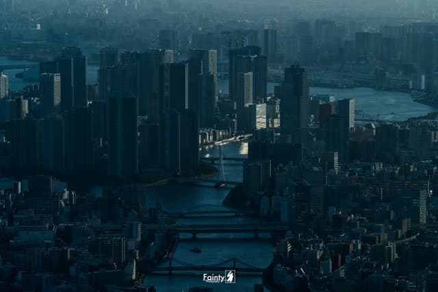 River among Skyscrapers